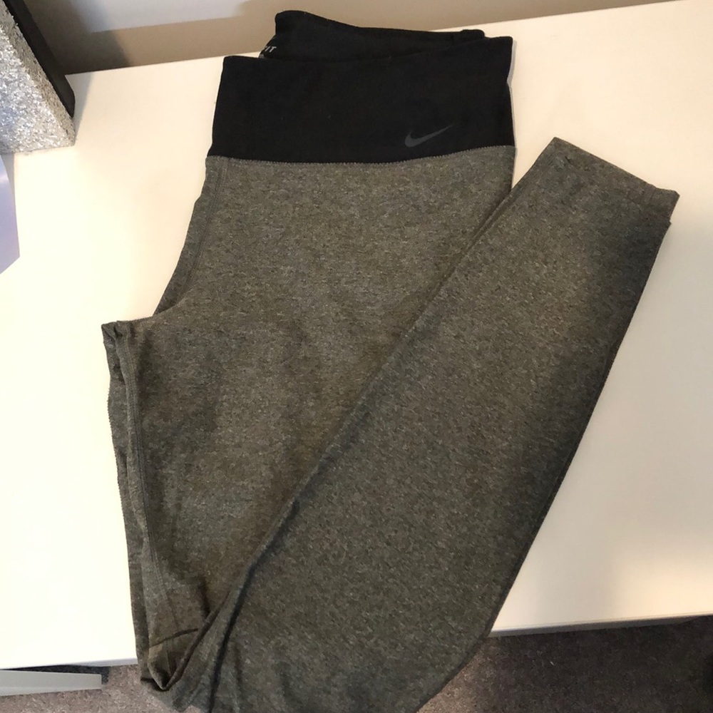 Nike Dri-Fit Heathered Grey Athletic Leggings